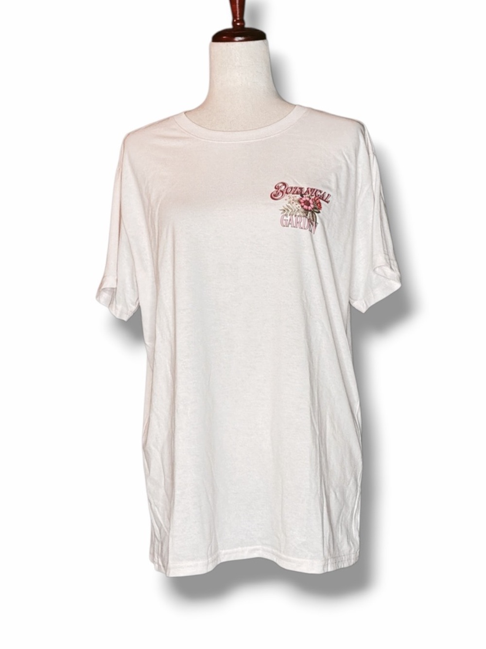 Modernlux Light Pink Botanical Garden Graphic Print Crewneck Tee Size XXL